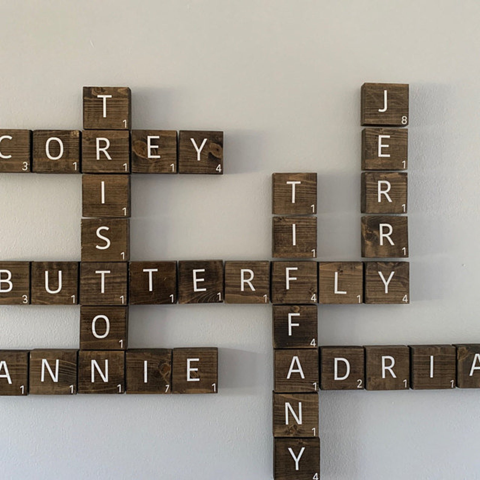 Oversized 2.5 Scrabble Tiles Blocks Family Names Etsy
