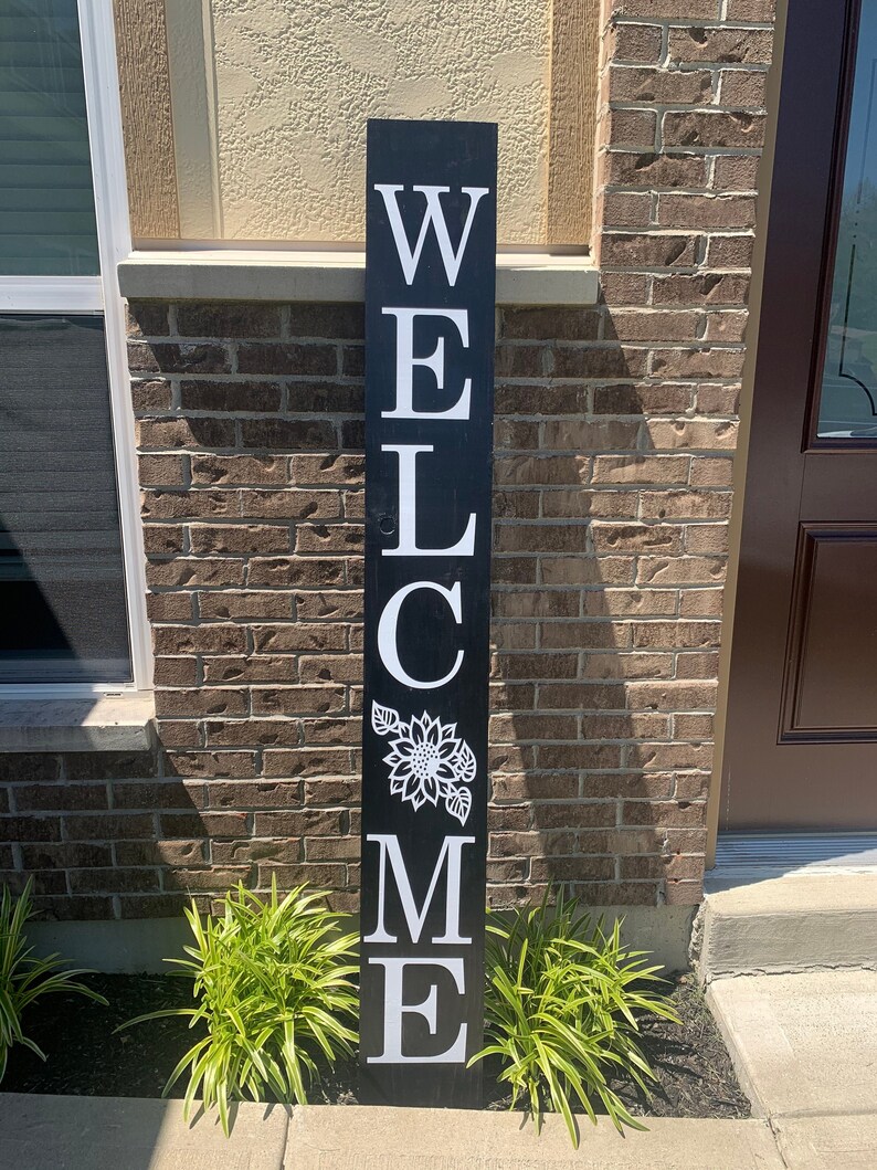 Tall Sign Sign Front Porch Sign Sunflower Etsy