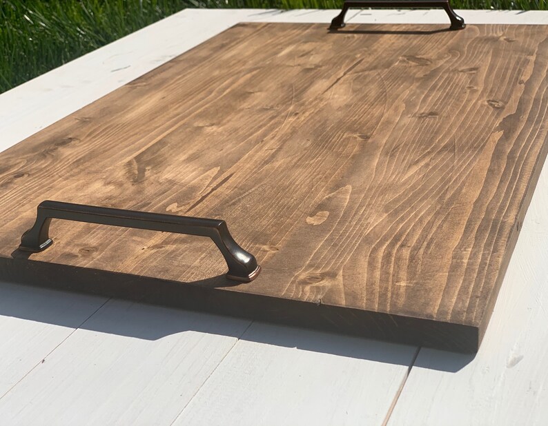 Customized Name Serving Tray With Handles Personalized Etsy