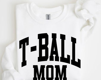 Varsity-stijl, T-Ball Mom, Basic Fleece Crewneck, T-Ball Mom Crewneck