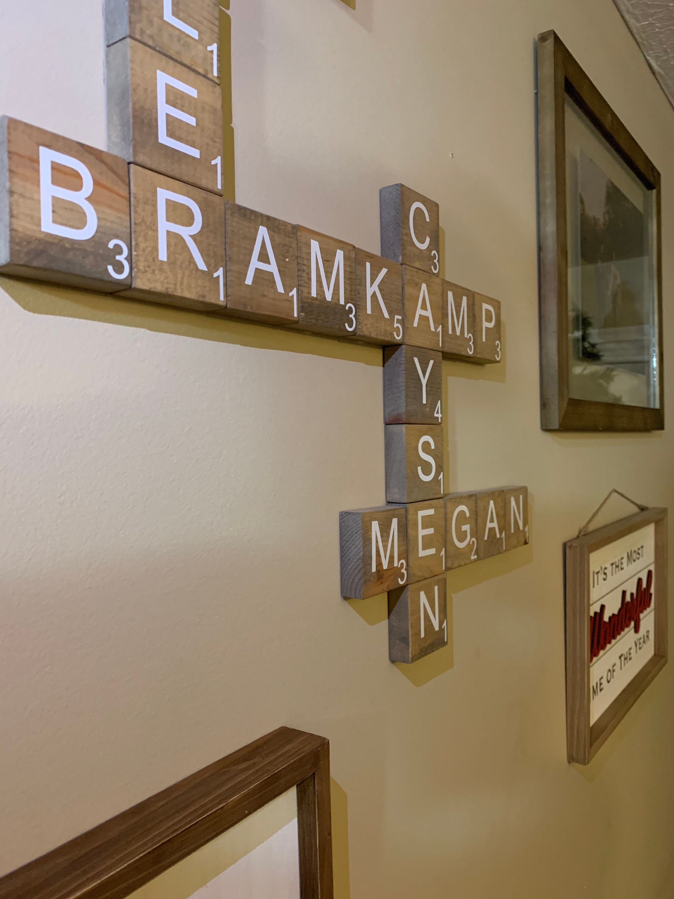 Oversized 2.5" Scrabble Tiles, Blocks Family, Names, Custom Name…