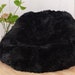 Black Elegant & Luxurious Real Sheepskin Pouf / Pouffe / Beanbag ...