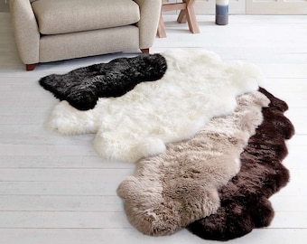 Choose size, color! Genuine Sheepskin Rug. 100% Sheepskin Throw. Christmas Decor. Pelt. Nordic minimal decor, Sexto, Quatro, Octo Sheepskin