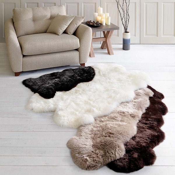 Choose size, color! Genuine Sheepskin Rug. 100% Sheepskin Throw. Christmas Decor. Pelt. Nordic minimal decor, Sexto, Quatro, Octo Sheepskin