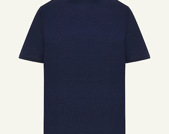ZUBEK Men's Merino Wool Sports T-shirt - Dark Blue OEKO-TEX®
