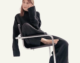 Silk/Cotton Clothing Set Black Non-toxic