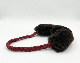 Wool Loop Tug Toy - Black
