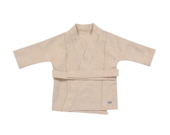 Ramie Baby/Kid Kimono - Beige  Non Toxic