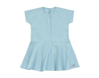 Ramie Baby/Kid Dress - Blue Non Toxic