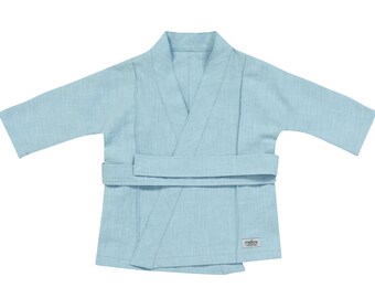 Ramie Baby/Kid Kimono - Blue