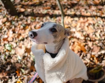 Gilet pour chien en laine vierge véritable de qualité supérieure pour un confort canin douillet. Gilet très chaud et luxueux. Finition peluche. Manteau pour chien en polaire Sherpa