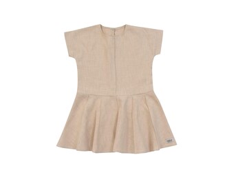 Ramie Baby/Kid Dress - Beige Non Toxic