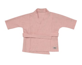 Ramie Baby/Kid Kimono - Rosa  Non Toxic