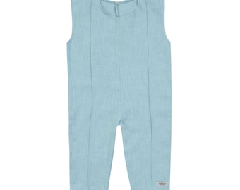 Ramie Baby/Kid Overall - Blue Non toxic