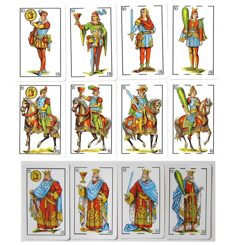 Spanish Playing Cards 50 cartas clásicas españolas. Etsy España