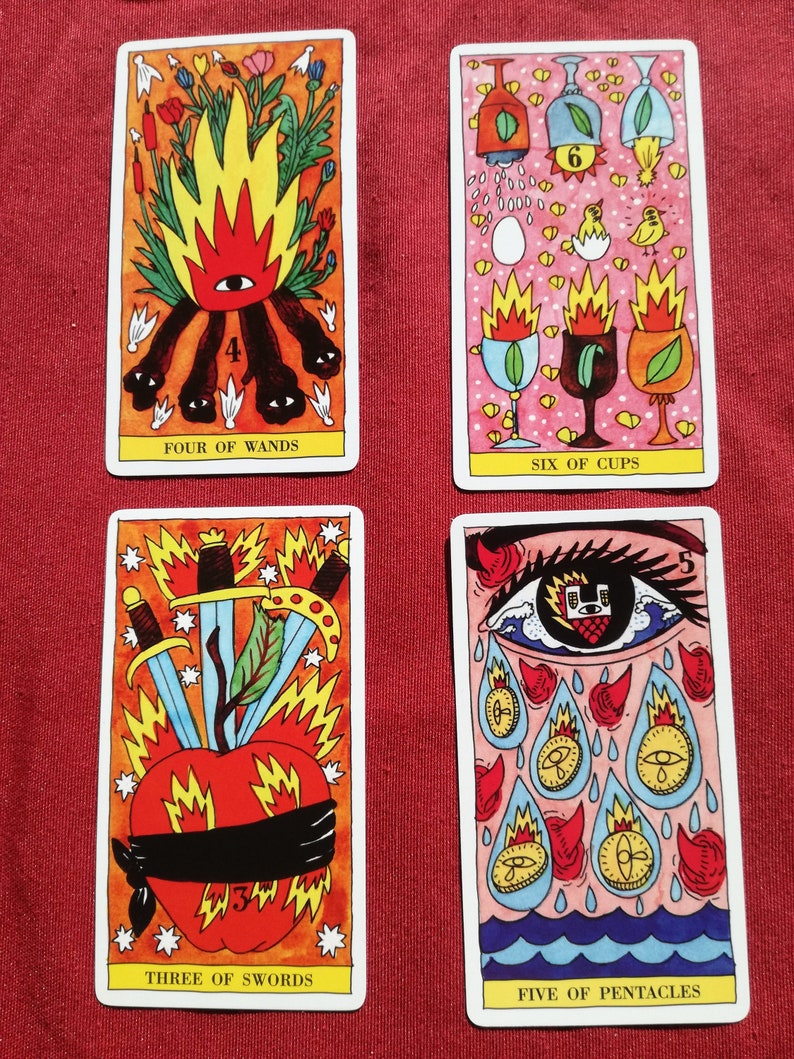 Tarot of Fire Tarot Deck 78 Tarot Cards Etsy Australia