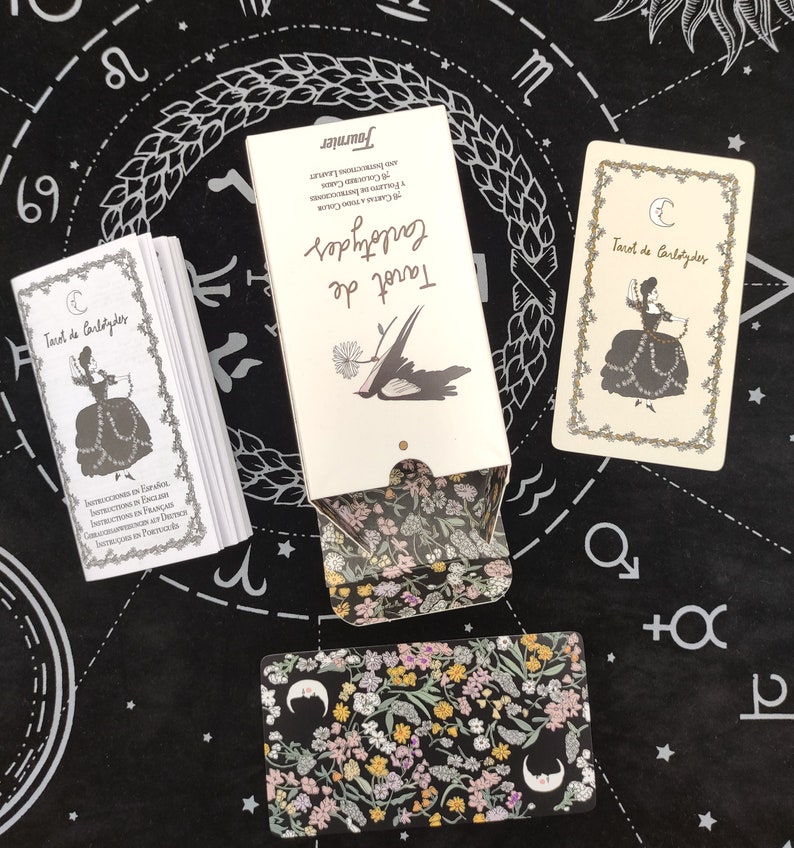 Tarot Deck Carlotydes 78 Tarot Cards Etsy