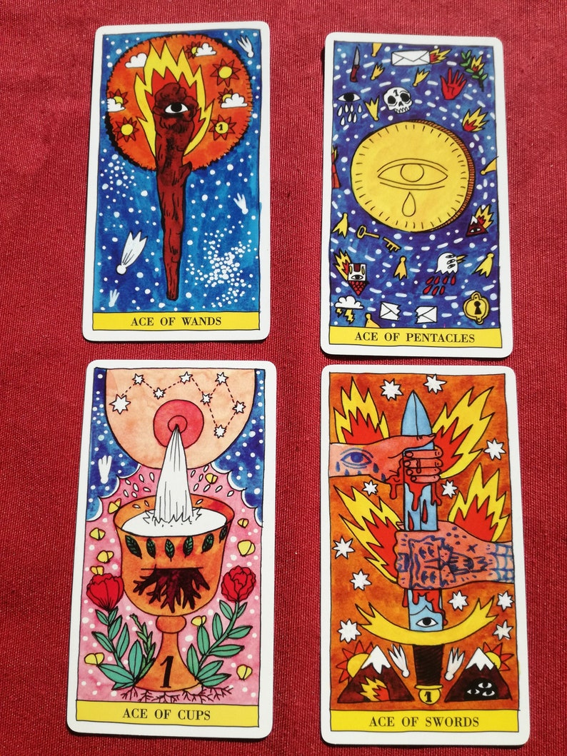 tarot of fire tarot deck 78 tarot cards etsy