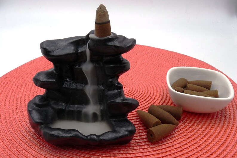 Incense Waterfall Cones Satya Backflow Incense Cones Etsy Australia