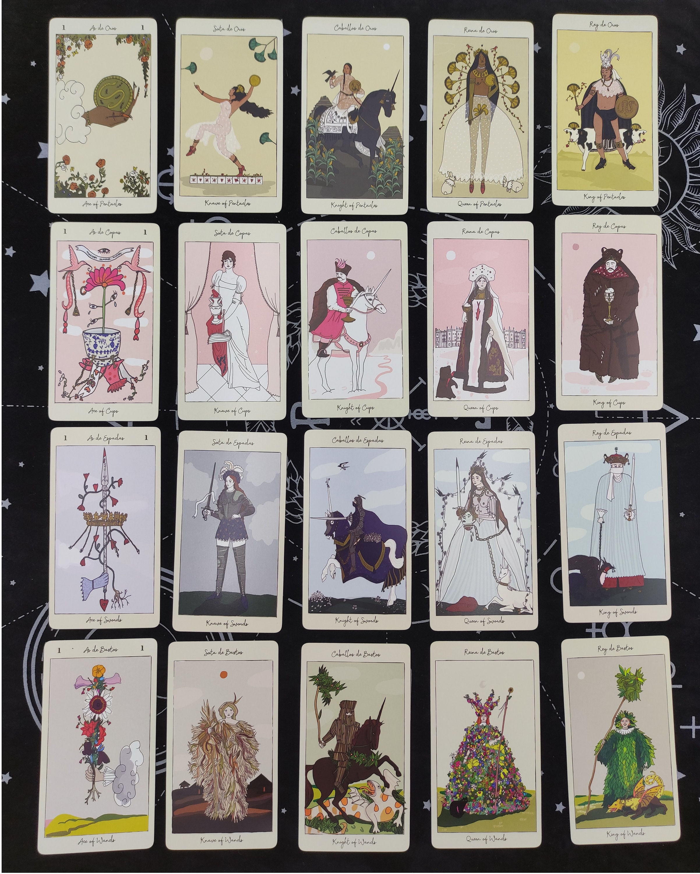 Tarot Deck Carlotydes 78 Tarot cards Etsy