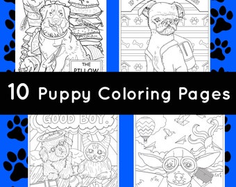 10 Puppy Coloring Pages - Printable Puppy Coloring Sheets