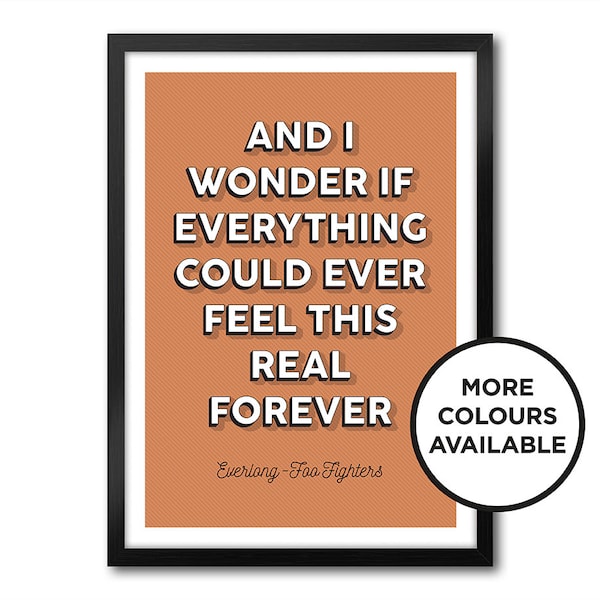 Foo Fighters Lyrics Etsy