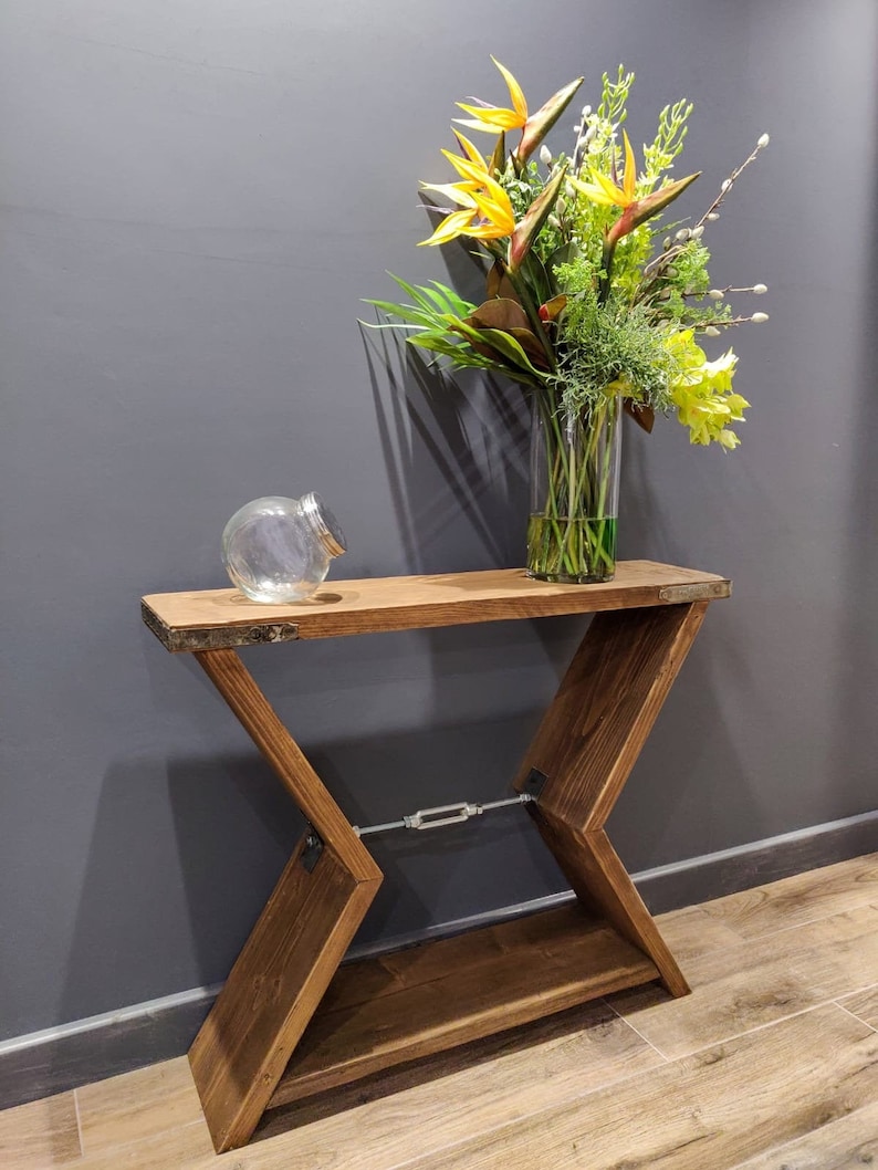 Rustic Narrow Hallway Console Table Stylish Hallway Furniture Etsy UK