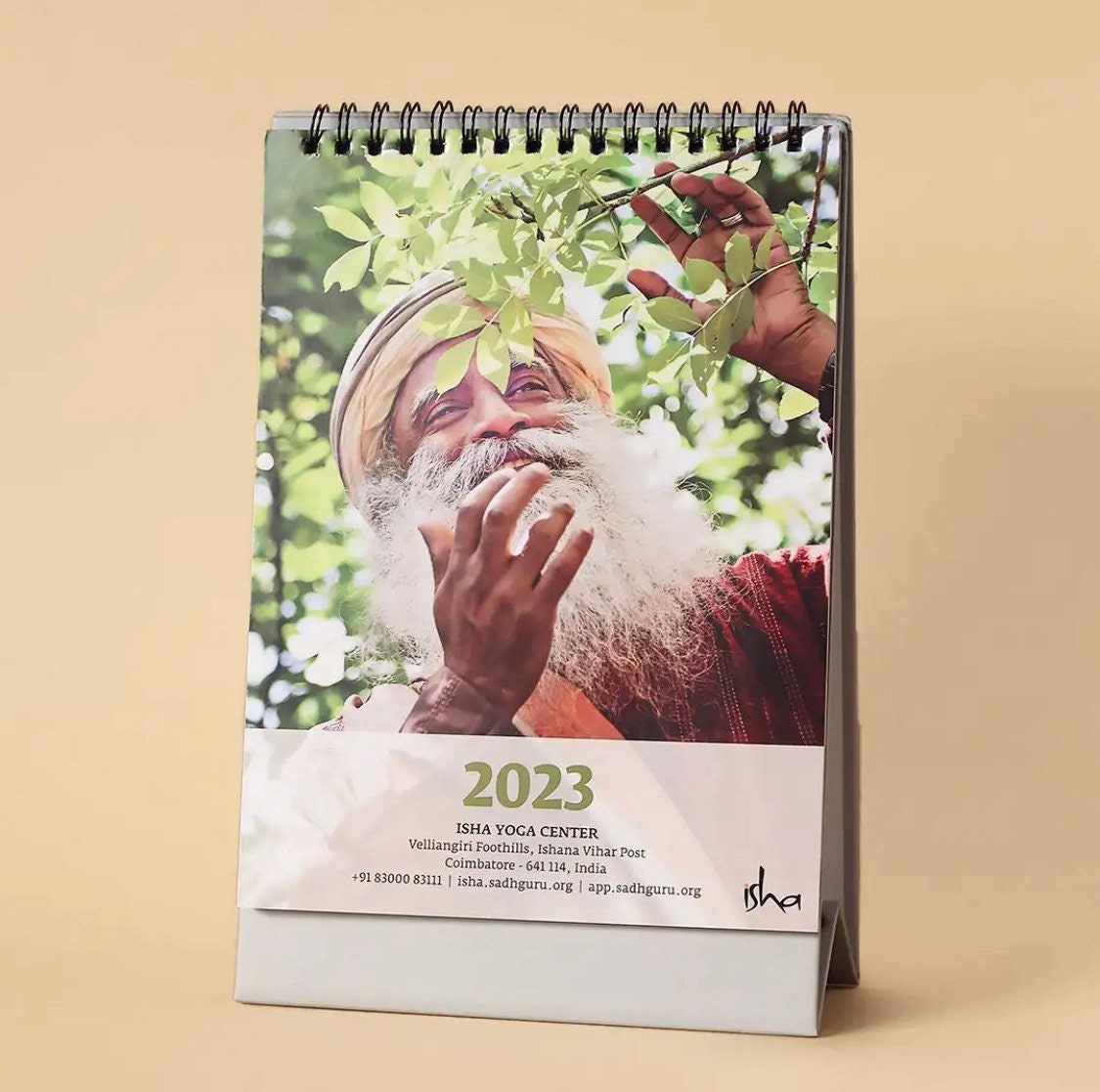 Isha Sadhguru Table Top Calendar 2025 leena kelsey