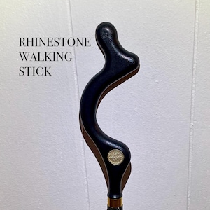 Rhinestone Bling Walking Stick, Perfect Accessory for Hiking or Walking for Balance Issues, Disability or Retirement Gift, Glam Cane