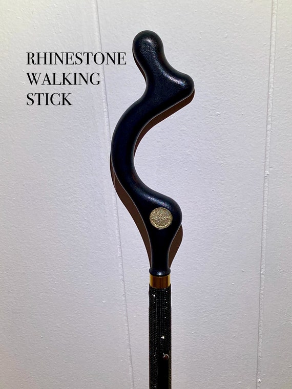 Rhinestone Bling Walking Stick, Perfect Accessory for Hiking or Walking for  Balance Issues, Disability or Retirement Gift, Glam Cane 