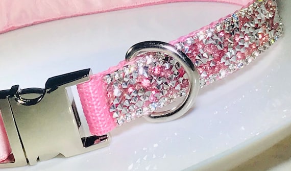 Süßes Katzenhalsband Mit Glöckchen Und Strass – Rosa, 1,1 Cm Breit, Verstellbar, Breakaway-Sicherheit
