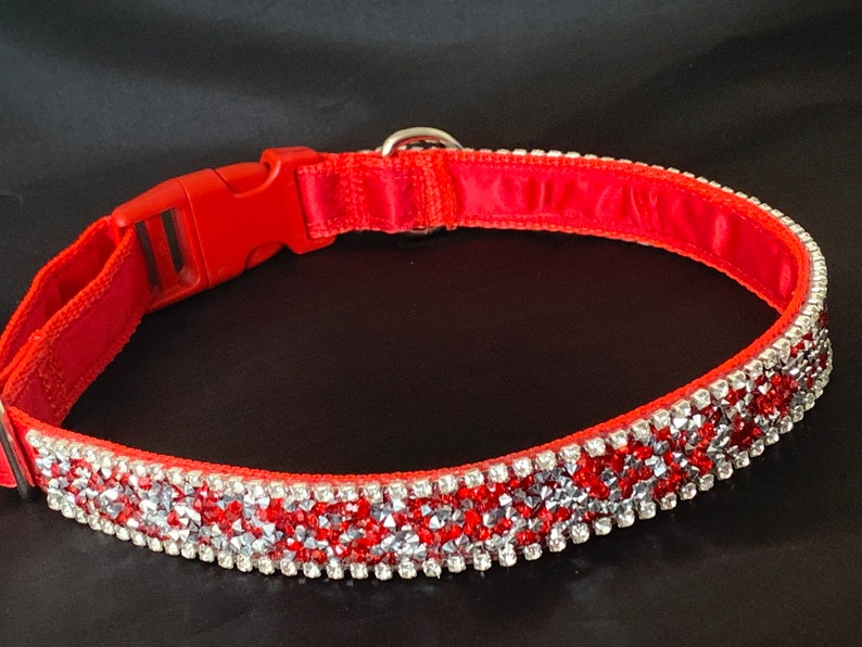 Red Rhinestone Bling Holiday Dog or Cat Collar 3/4 Inch Red Etsy