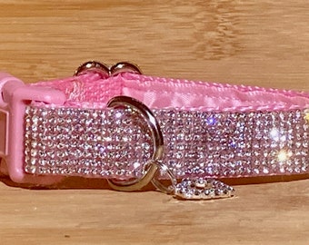 Rhinestone Bling Dog Collar Glam Adjustable Sparkly Fun! for All