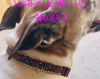 Ruby Radiant Aurora Borealis Crystal Rhinestone Collar para perro