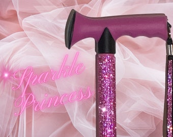 Luxury Pink Rhinestone Walking Cane | Gift for Mothers Day, Retirement or Disability Gift for Mother, Sister and Grandmothers | Wedding Cane