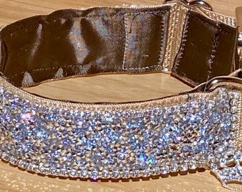 Boho Strass Hundehalsband, 1,5 "Breit, modern und einzigartig mit benutzerdefinierten Verschlussoptionen! Langlebig mit schillerndem Funkeln