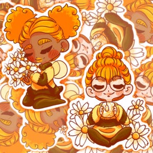 LETZTE EINHEITEN| Bee Girls Sticker und Stickerbogen | Sticker und Stickerbogen Honigbienenmädchen