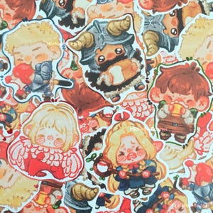 Adesivi Dungeon Meshi Adesivi Delicious nel Dungeon Marcille Senshin Falin Laios e Chilchuck
