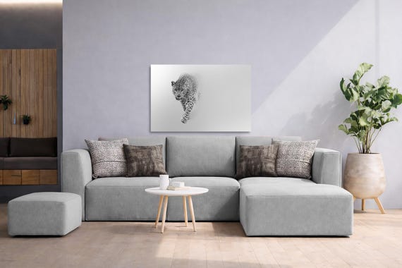 Black & White Leopard: Wildlife Art (Available in Plexiglass and Metal)