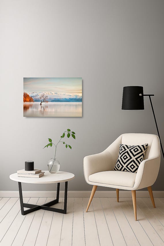 New Zealand Lake Wanaka Wall Art - Modern Decor (Available in Plexiglass & Metal)