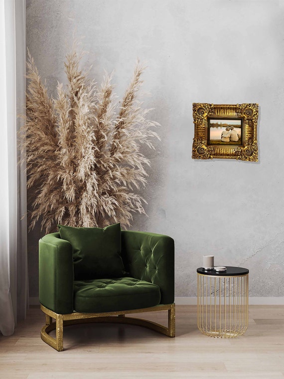 Gold Vintage Frame, Photo Wall Frame, Resin, Exquisite Detail, Print and Frame