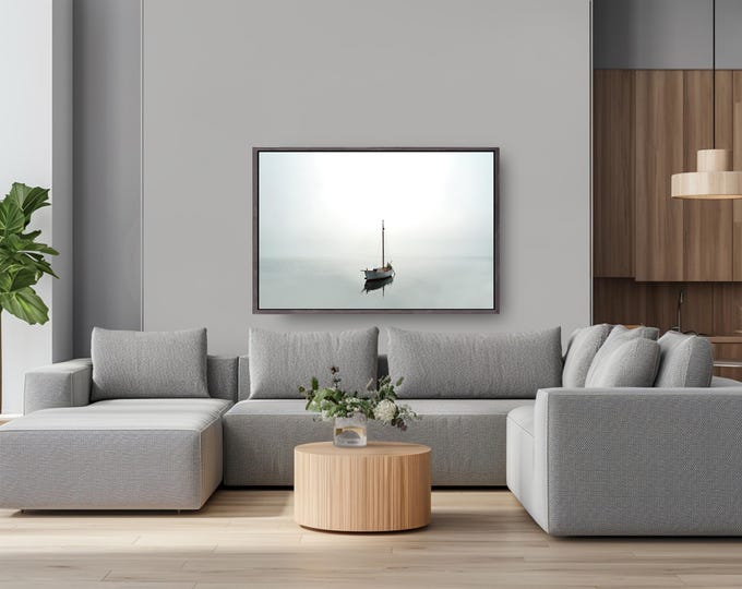 Boat Wall Art: Nautical Black and White Print (Available in Plexiglass, Metal & Birchwood)