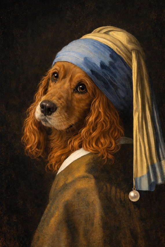 Pet Portrait: Renaissance, Rococo, Tudor, Industrial and Modern Style - Digital
