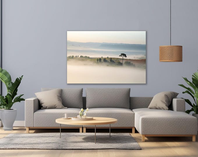 Mountain Scenery, Plexiglass, metal & wood print - Modern Home Decor Unique Wall Art