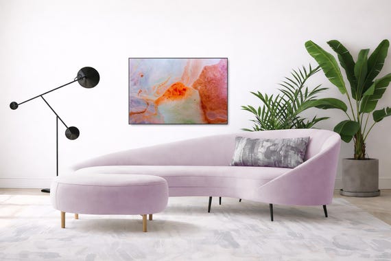 Abstract Wall Art: Pastel Colors and Fluid Shapes (Plexiglass & Metal)