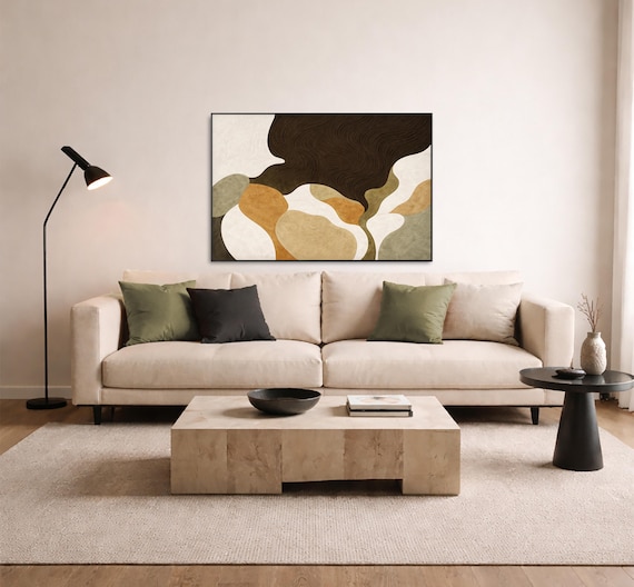 Textured Abstract Painting: Original Art, Signed by Artist