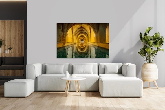 Seville Golden Arches Reflection Art: Baños de María de Padilla, Spain - Plexiglass & Metal