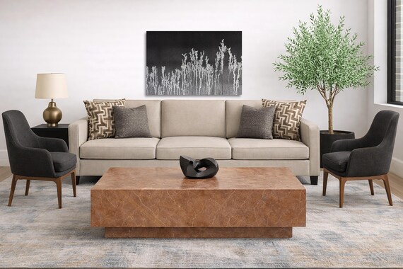 Black and White Abstract Wall Art (Available in Plexiglass & Metal)