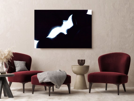 black and white, abstract art, sensual art, print on plexiglass, over-sized wall art, titled: "The Kiss"