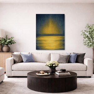 Original Art — Abstract Blue & Yellow Horizon (Available in Plexiglass, Birchwood and Metal)